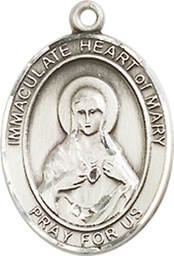 [8337SS] Sterling Silver Immaculate Heart of Mary Medal