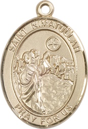 [8339GF] 14kt Gold Filled Saint Nimatullah Medal