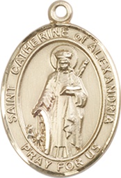 [8343GF] 14kt Gold Filled Saint Catherine of Alexandria Medal