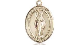 [8345GF] 14kt Gold Filled Virgin of the Globe Medal