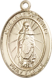 [8346GF] 14kt Gold Filled Our Lady of Tears Medal