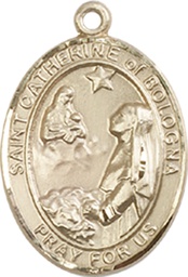 [8354GF] 14kt Gold Filled Saint Catherine of Bologna Medal