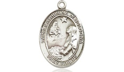 [8354SS] Sterling Silver Saint Catherine of Bologna Medal