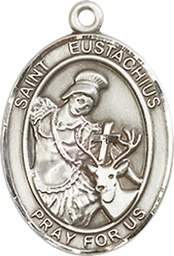 [8356SS] Sterling Silver Saint Eustachius Medal
