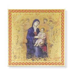 [HI-2570-837] 20cm x 20cm Giotto - Madonna &amp; Child with Angels Printed Ceramic Tile Boxed
