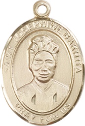 [8360GF] 14kt Gold Filled Saint Josephine Bakhita Medal