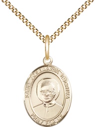 [8362GF/18G] 14kt Gold Filled Saint Josemaria Escriva Pendant on a 18 inch Gold Plate Light Curb chain