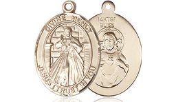 [8366GF] 14kt Gold Filled Divine Mercy Medal