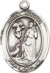 [8377SS] Sterling Silver Saint Rocco Medal