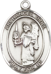 [8378SS] Sterling Silver Saint Uriel the Archangel Medal