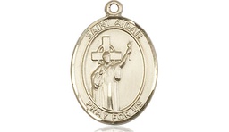 [8381GF] 14kt Gold Filled Saint Aidan of Lindesfarne Medal