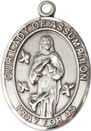 [8388SS] Sterling Silver Our Lady of Assumption Medal