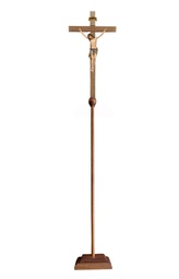 [709200-16”/87”] Processional Crucifix - Siena Corpus on Straight Cross – Color