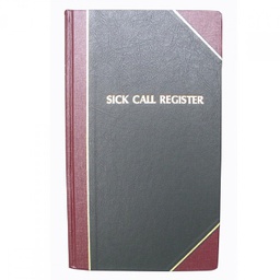 [No.188] Standard Sick Call Register-2500 Entries