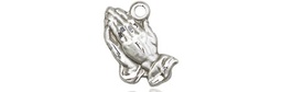 [0220SS] Sterling Silver Praying Hands Medal