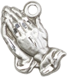 [0220SS] Sterling Silver Praying Hands Medal