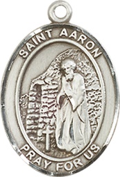 [8254SS] Sterling Silver Saint Aaron Medal