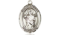 [8293SS] Sterling Silver Saint Aedan of Ferns Medal