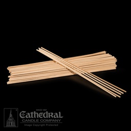 [91308001] Wood Lighting Tapers - Thick (1/8 X 12)