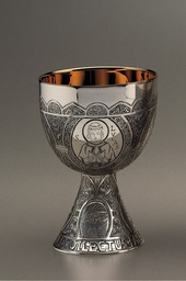 [2183-SS] Brass Silver Plt. Chalice W/Sterling Cup