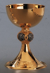 [2596-BGP] 2596 Brass Gold Plate Chalice W/ Bowl Pa