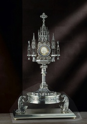 [7292-TT] Two Tone, Monstrance, 17&quot;, 2 3/4&quot;Luna