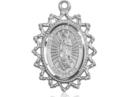 [1619FSSY] Sterling Silver Our Lady of Guadalupe Medal