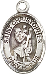 [9022SS] Sterling Silver Saint Christopher Medal