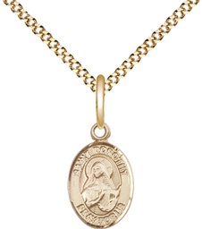 [9023GF/18G] 14kt Gold Filled Saint Dorothy Pendant on a 18 inch Gold Plate Light Curb chain