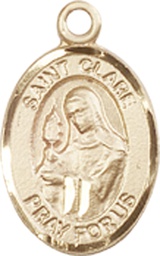[9028GF] 14kt Gold Filled Saint Clare of Assisi Medal