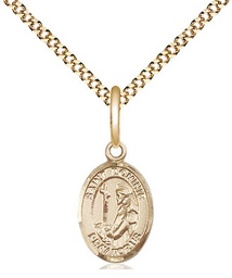 [9030GF/18G] 14kt Gold Filled Saint Dominic de Guzman Pendant on a 18 inch Gold Plate Light Curb chain
