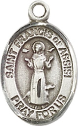 [9036SS] Sterling Silver Saint Francis of Assisi Medal