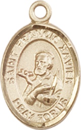[9037GF] 14kt Gold Filled Saint Francis Xavier Medal