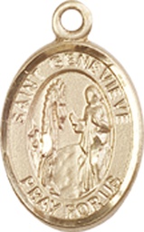[9041GF] 14kt Gold Filled Saint Genevieve Medal