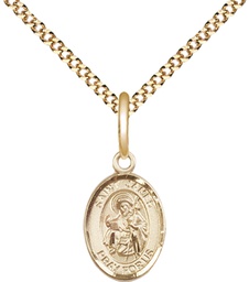 [9050GF/18G] 14kt Gold Filled Saint James the Greater Pendant on a 18 inch Gold Plate Light Curb chain