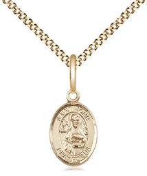 [9056GF/18G] 14kt Gold Filled Saint John the Apostle Pendant on a 18 inch Gold Plate Light Curb chain