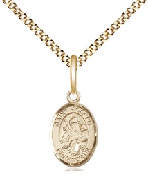 [9058GF/18G] 14kt Gold Filled Saint Joseph Pendant on a 18 inch Gold Plate Light Curb chain