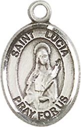 [9065SS] Sterling Silver Saint Lucia of Syracuse Medal