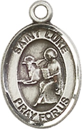 [9068SS] Sterling Silver Saint Luke the Apostle Medal
