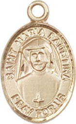 [9069GF] 14kt Gold Filled Saint Maria Faustina Medal