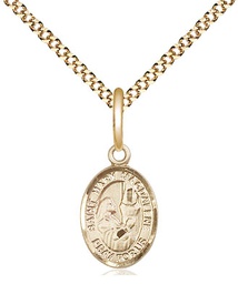 [9071GF/18G] 14kt Gold Filled Saint Mary Magdalene Pendant on a 18 inch Gold Plate Light Curb chain
