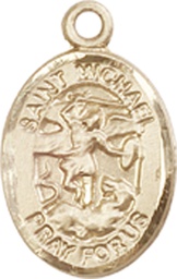 [9076GF] 14kt Gold Filled Saint Michael the Archangel Medal