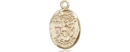 [9076GF] 14kt Gold Filled Saint Michael the Archangel Medal