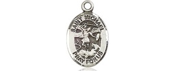[9076SS] Sterling Silver Saint Michael the Archangel Medal