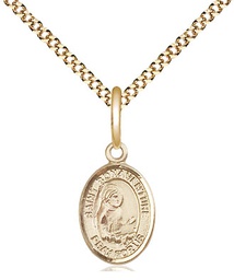 [9085GF/18G] 14kt Gold Filled Saint Bonaventure Pendant on a 18 inch Gold Plate Light Curb chain