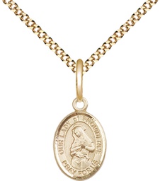 [9087GF/18G] 14kt Gold Filled Our Lady of Providence Pendant on a 18 inch Gold Plate Light Curb chain