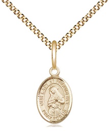 [9087GF/18G] 14kt Gold Filled Our Lady of Providence Pendant on a 18 inch Gold Plate Light Curb chain