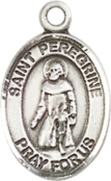 [9088SS] Sterling Silver Saint Peregrine Laziosi Medal