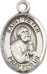 [9090SS] Sterling Silver Saint Peter the Apostle Medal