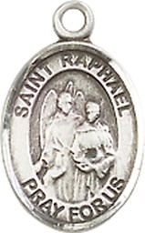[9092SS] Sterling Silver Saint Raphael the Archangel Medal